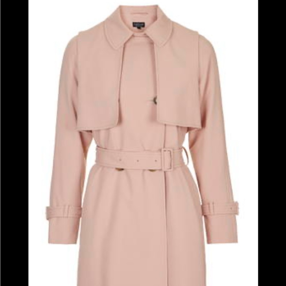 Topshop Blush Trench Coat